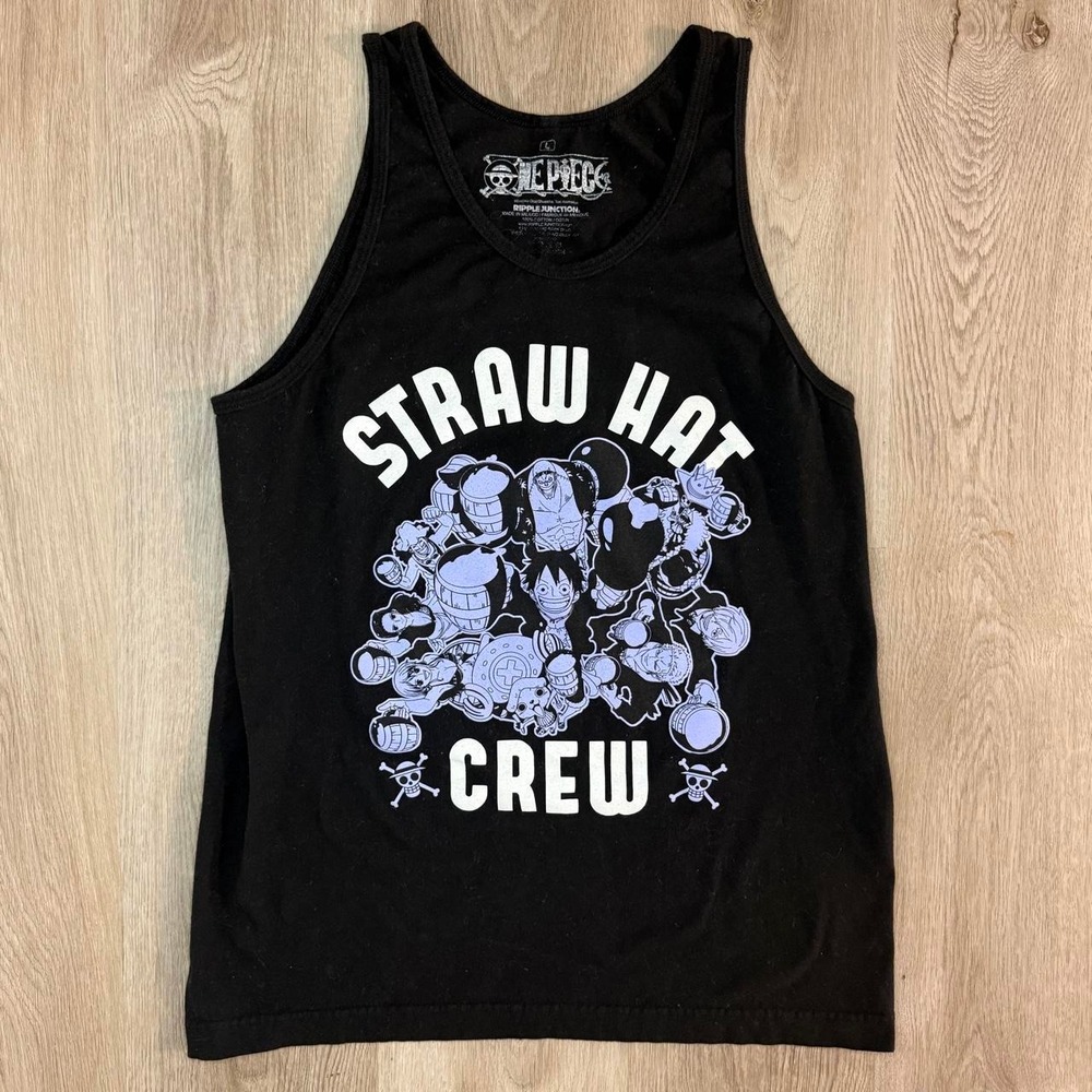 Official One Piece Straw Hat Crew Graphic Tank Top‎ Size L